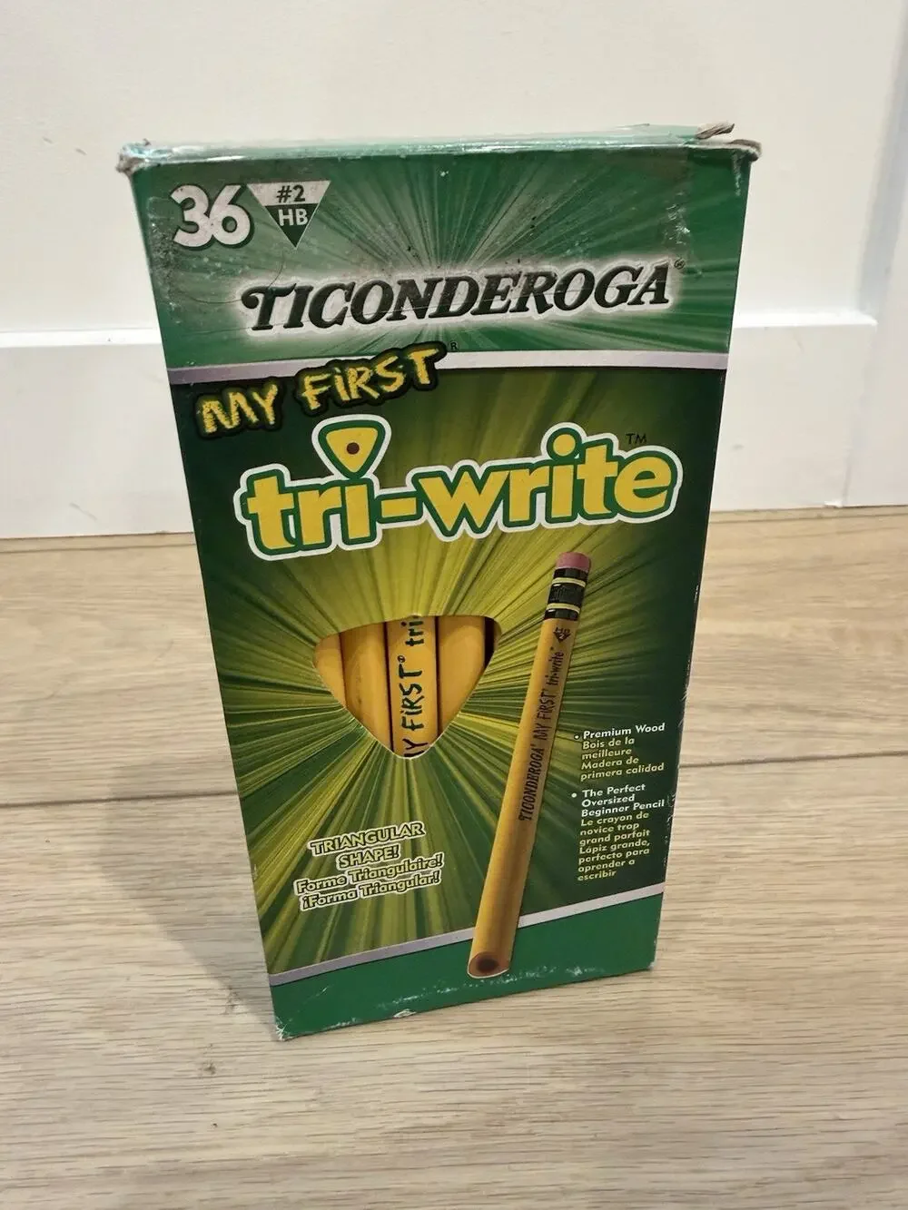 Ticonderoga My First Tri-Write Triangular No. 2 Pencils, #2 Lead, Soft, Pack of